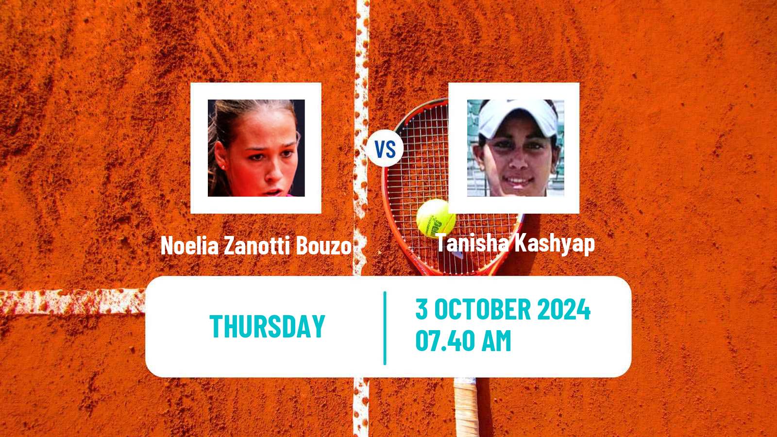 Tennis ITF W15 Monastir 38 Women Noelia Zanotti Bouzo - Tanisha Kashyap