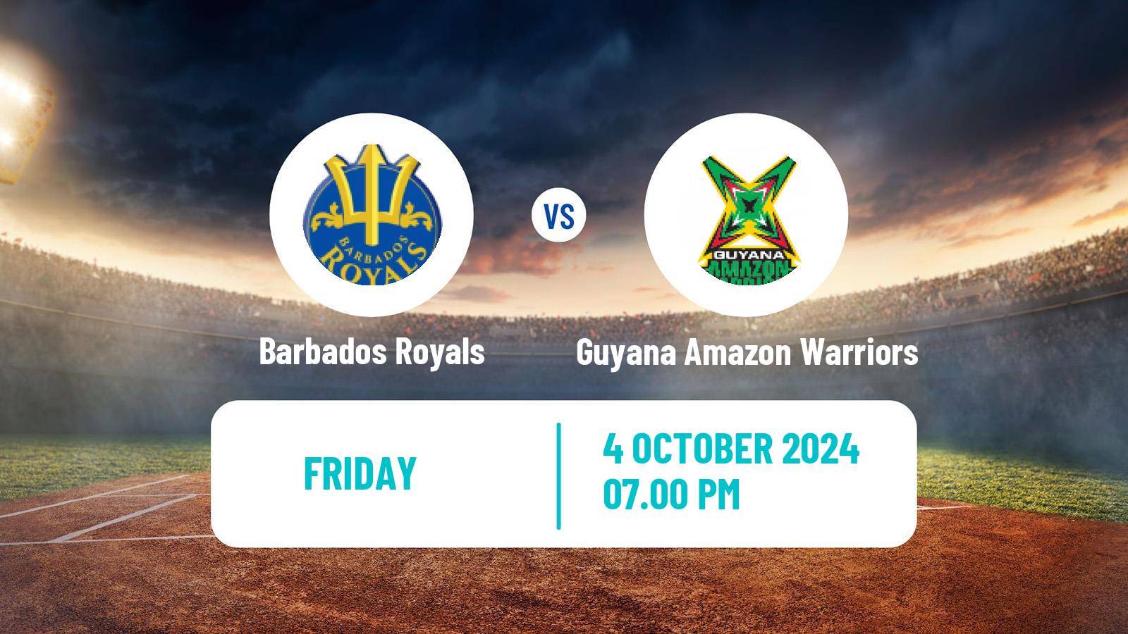 Cricket Caribbean Premier League Cricket Barbados Royals - Guyana Amazon Warriors