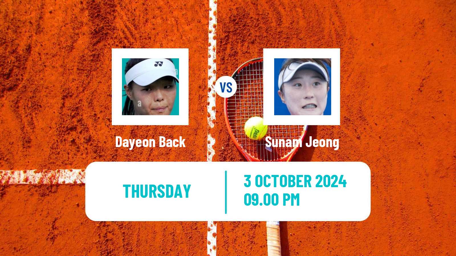 Tennis ITF W15 Yeongwol 2 Women Dayeon Back - Sunam Jeong