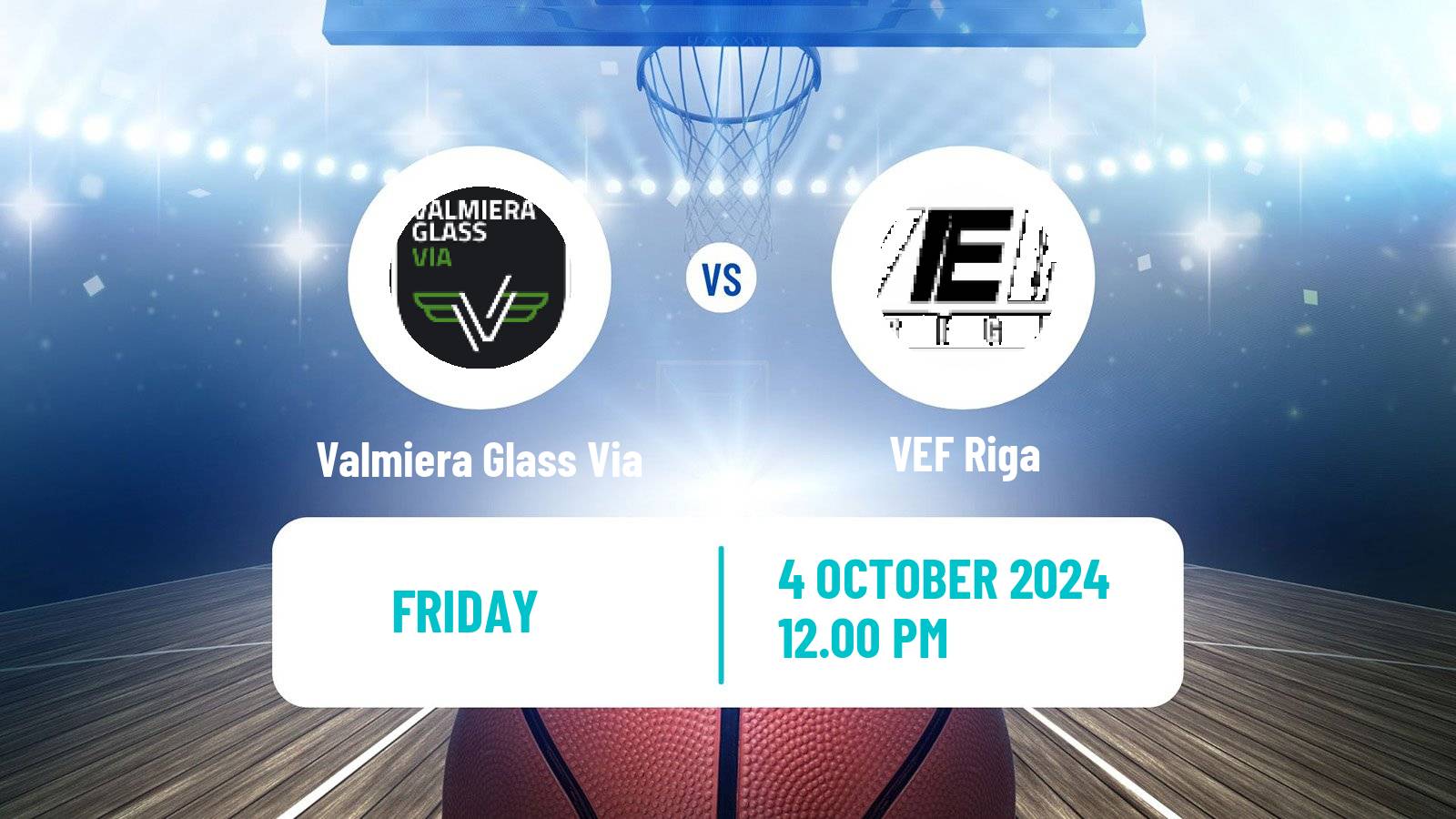 Basketball Estonian–Latvian Basketball League Valmiera Glass Via - VEF Riga