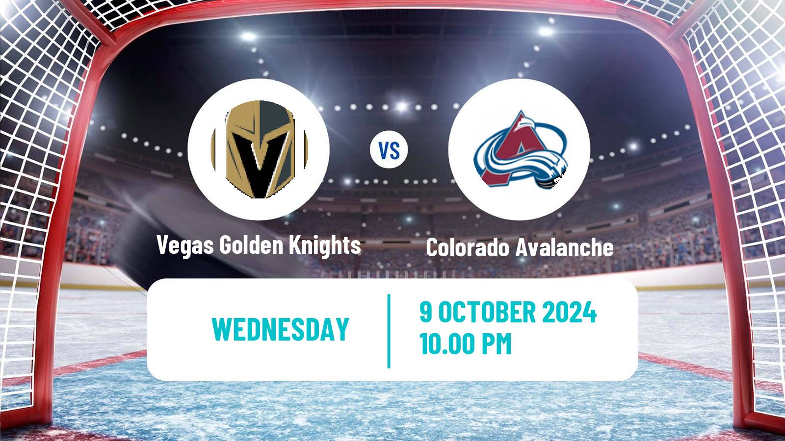 Hockey NHL Vegas Golden Knights - Colorado Avalanche