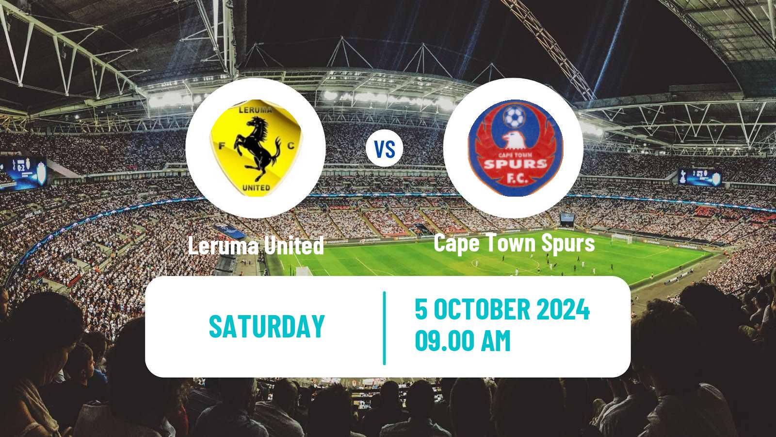 Soccer South African First Division Leruma United - Cape Town Spurs