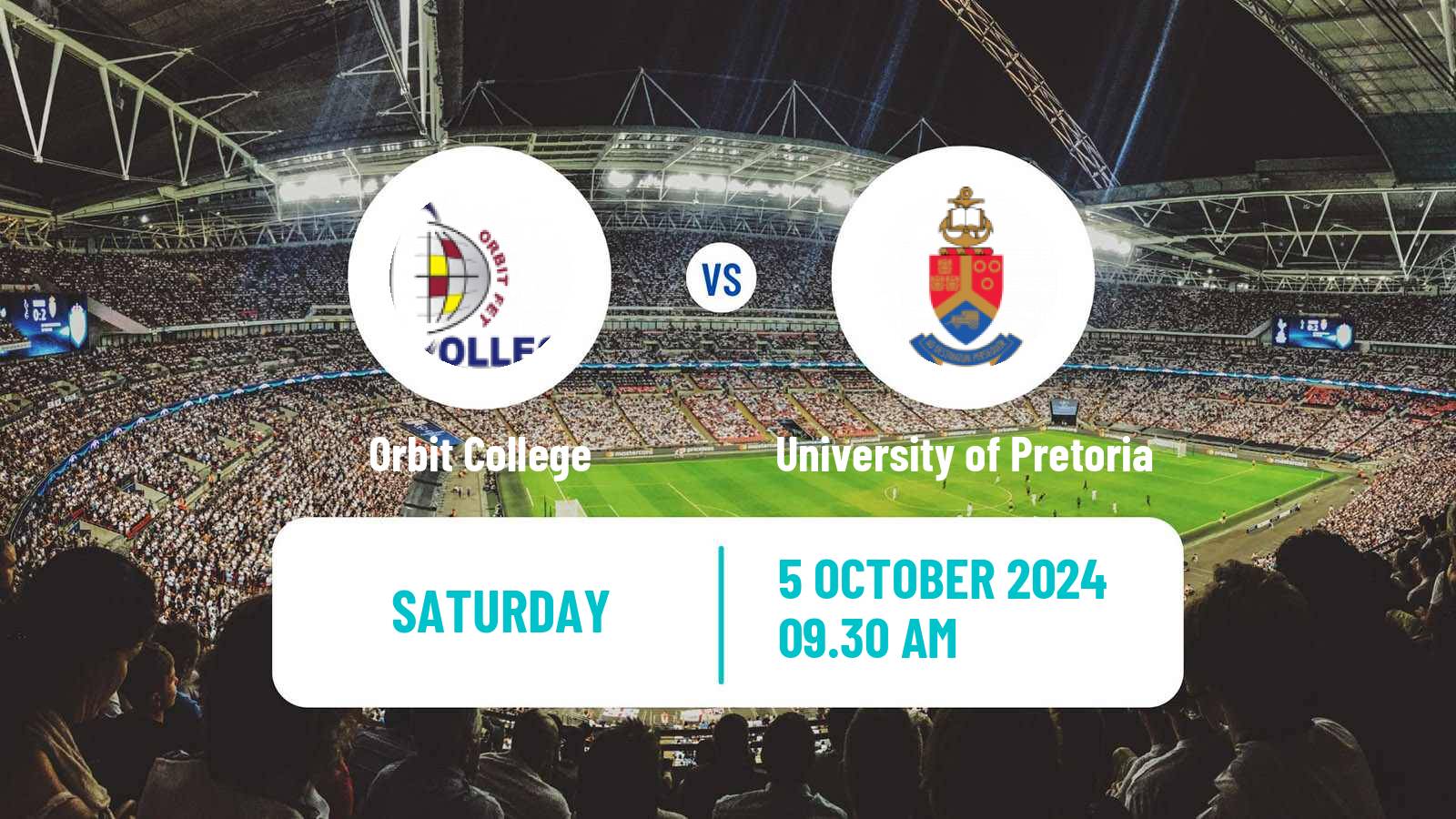 Soccer South African First Division Orbit College - University of Pretoria