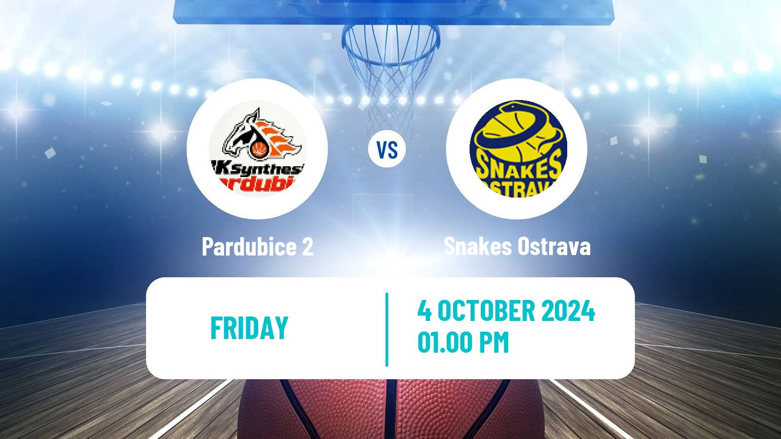 Basketball Czech 1 Liga Basketball Pardubice 2 - Snakes Ostrava