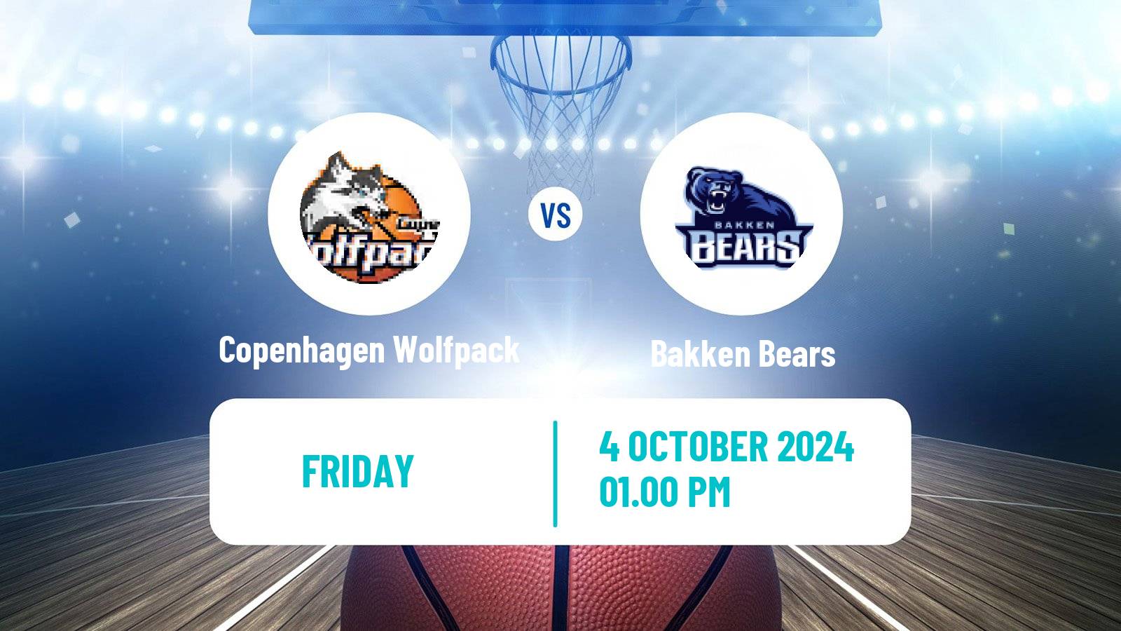 Basketball Danish Basketligaen Copenhagen Wolfpack - Bakken Bears