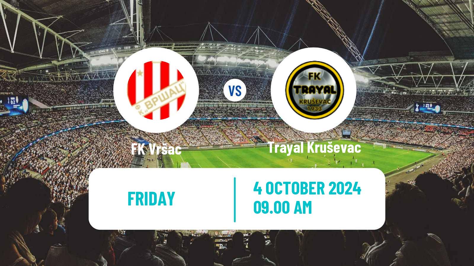 Soccer Serbian Prva Liga Vršac - Trayal Kruševac