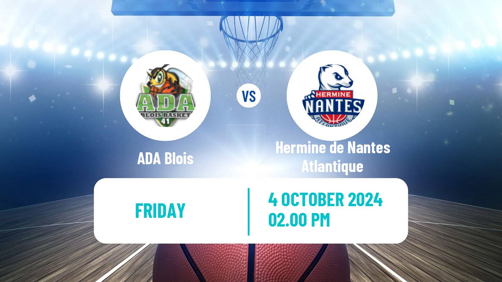 Basketball French LNB Pro B ADA Blois - Hermine de Nantes Atlantique