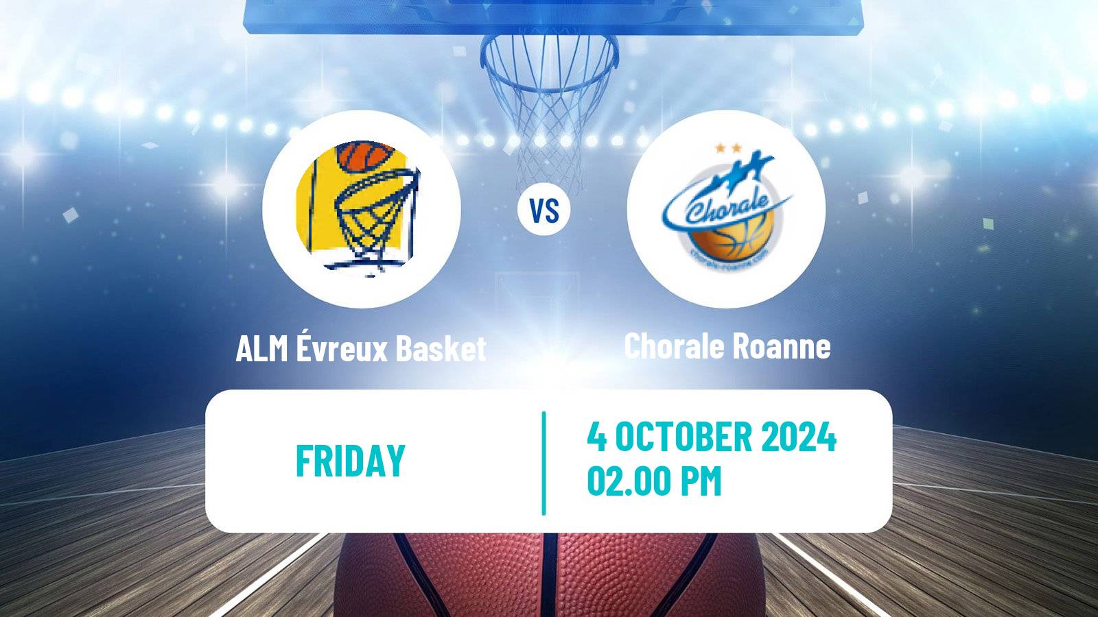 Basketball French LNB Pro B ALM Évreux Basket - Chorale Roanne