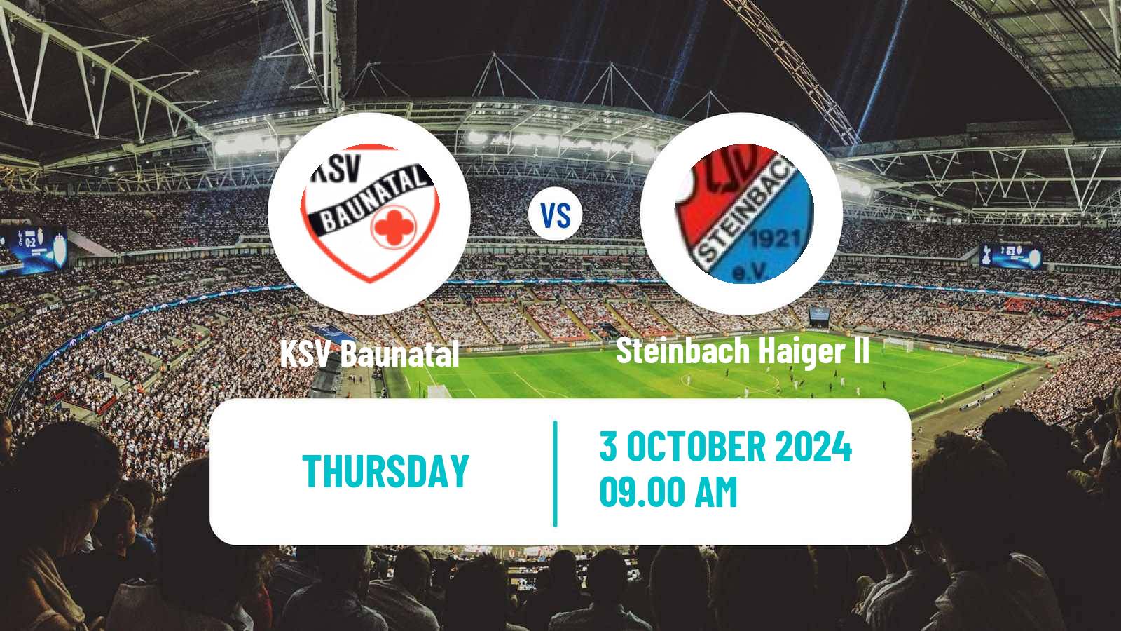 Soccer German Oberliga Hessen Baunatal - Steinbach Haiger II