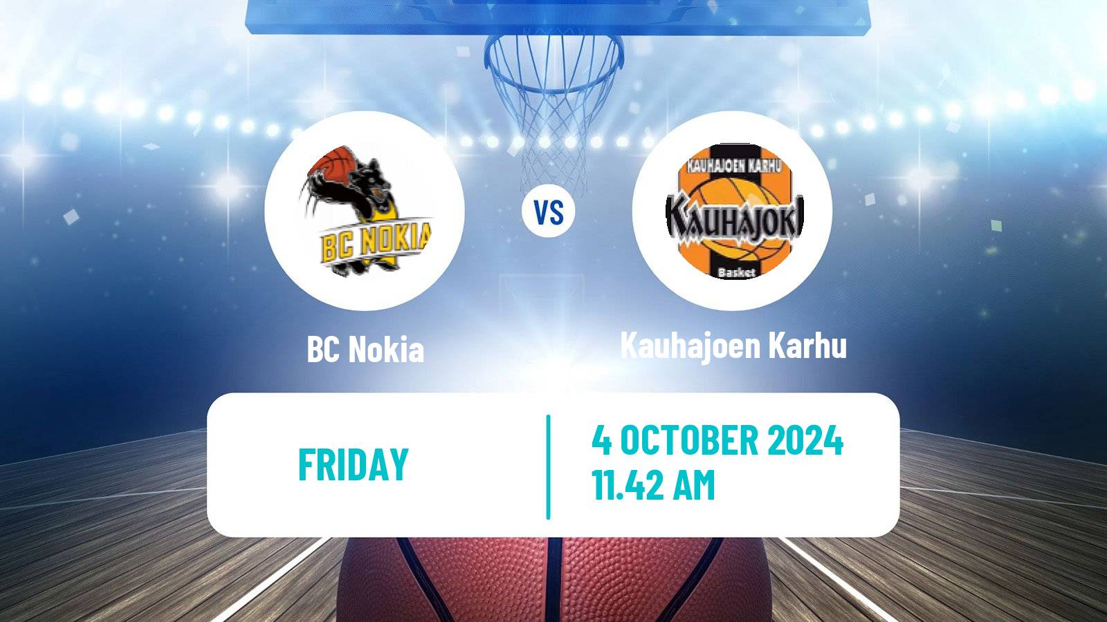 Basketball Finnish Korisliiga BC Nokia - Kauhajoen Karhu