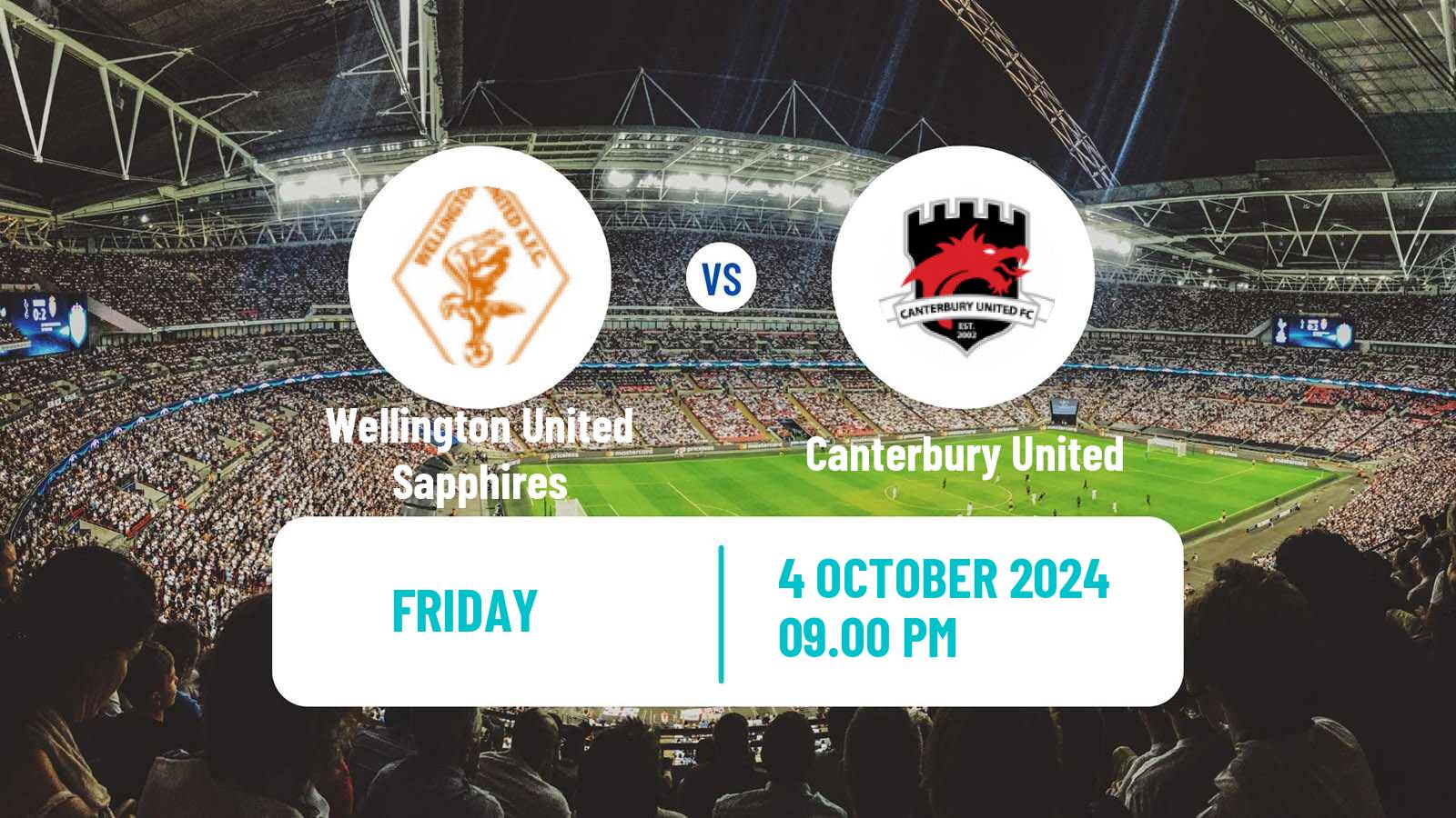 Soccer New Zealand National League Women Wellington United Sapphires - Canterbury United