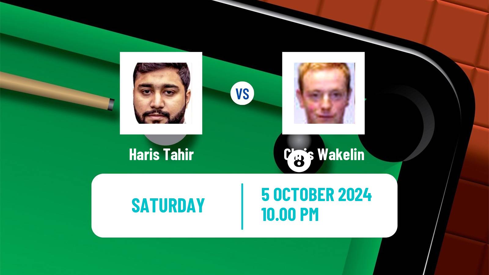 Snooker Wuhan Open Haris Tahir - Chris Wakelin