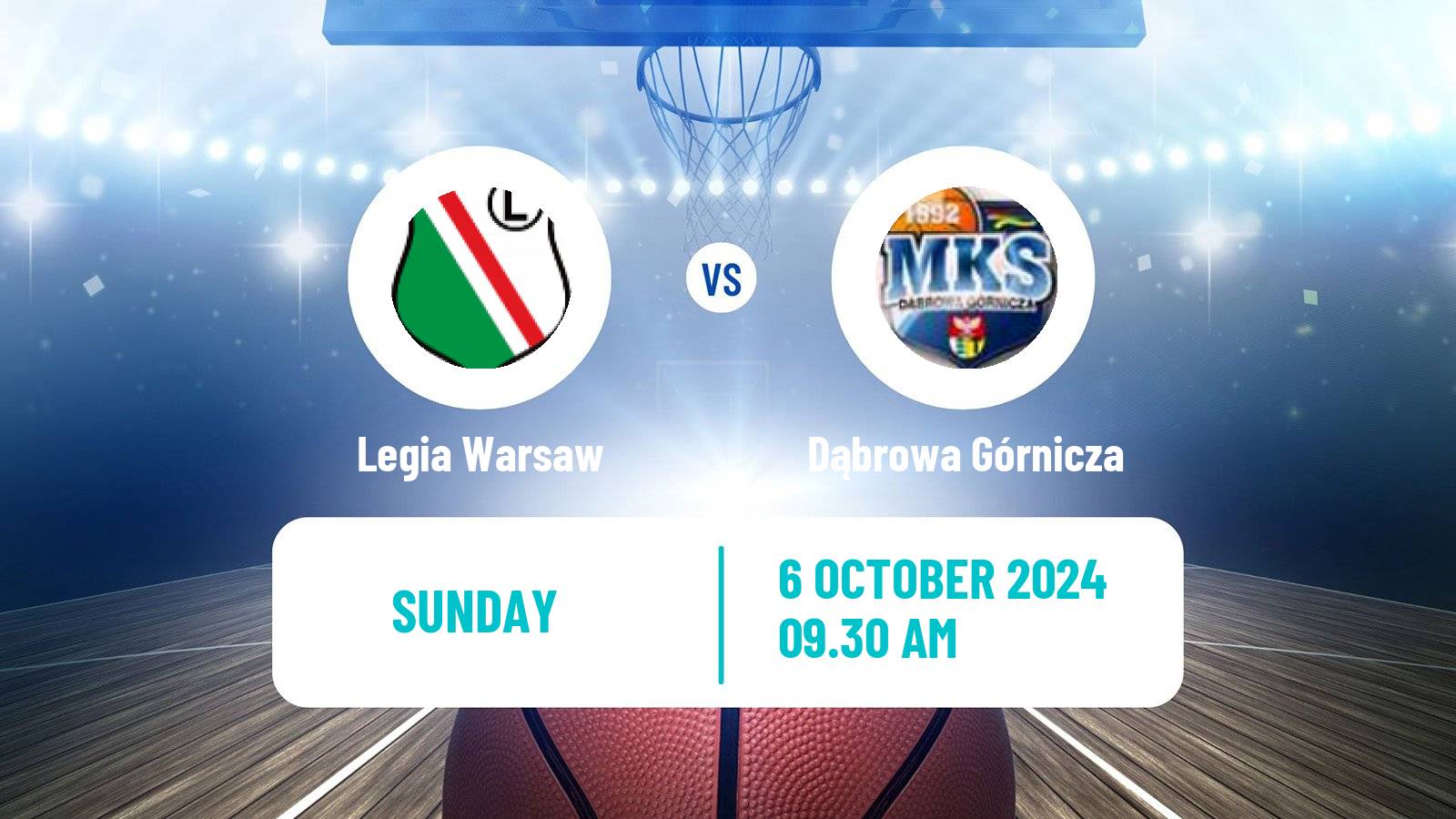 Basketball Polish Basket Liga Legia Warsaw - Dąbrowa Górnicza