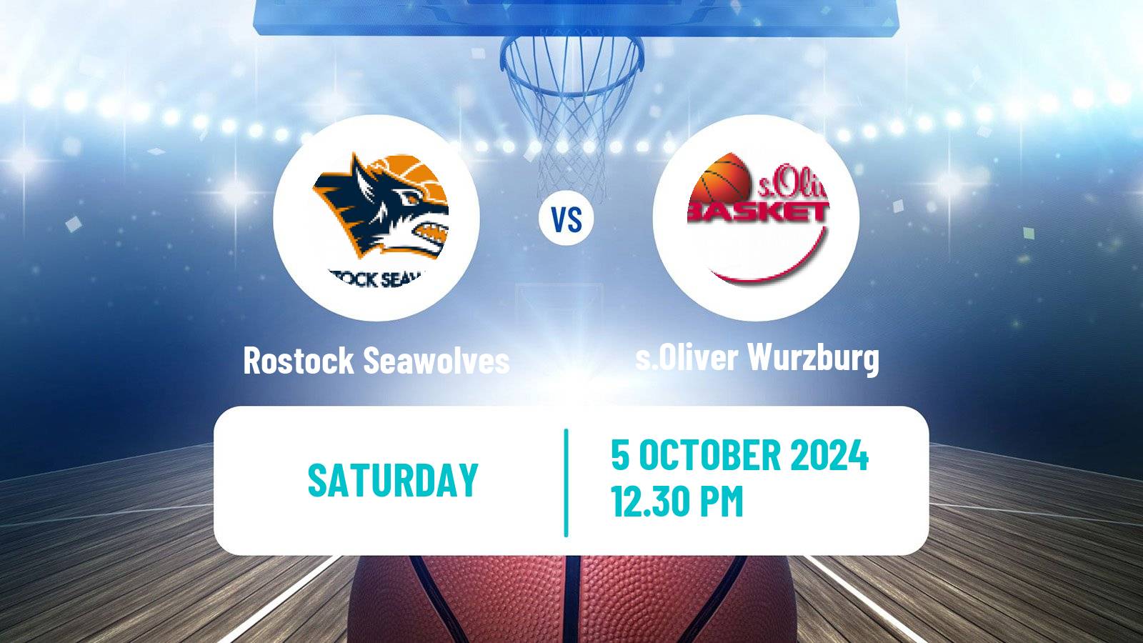 Basketball German BBL Rostock Seawolves - s.Oliver Wurzburg