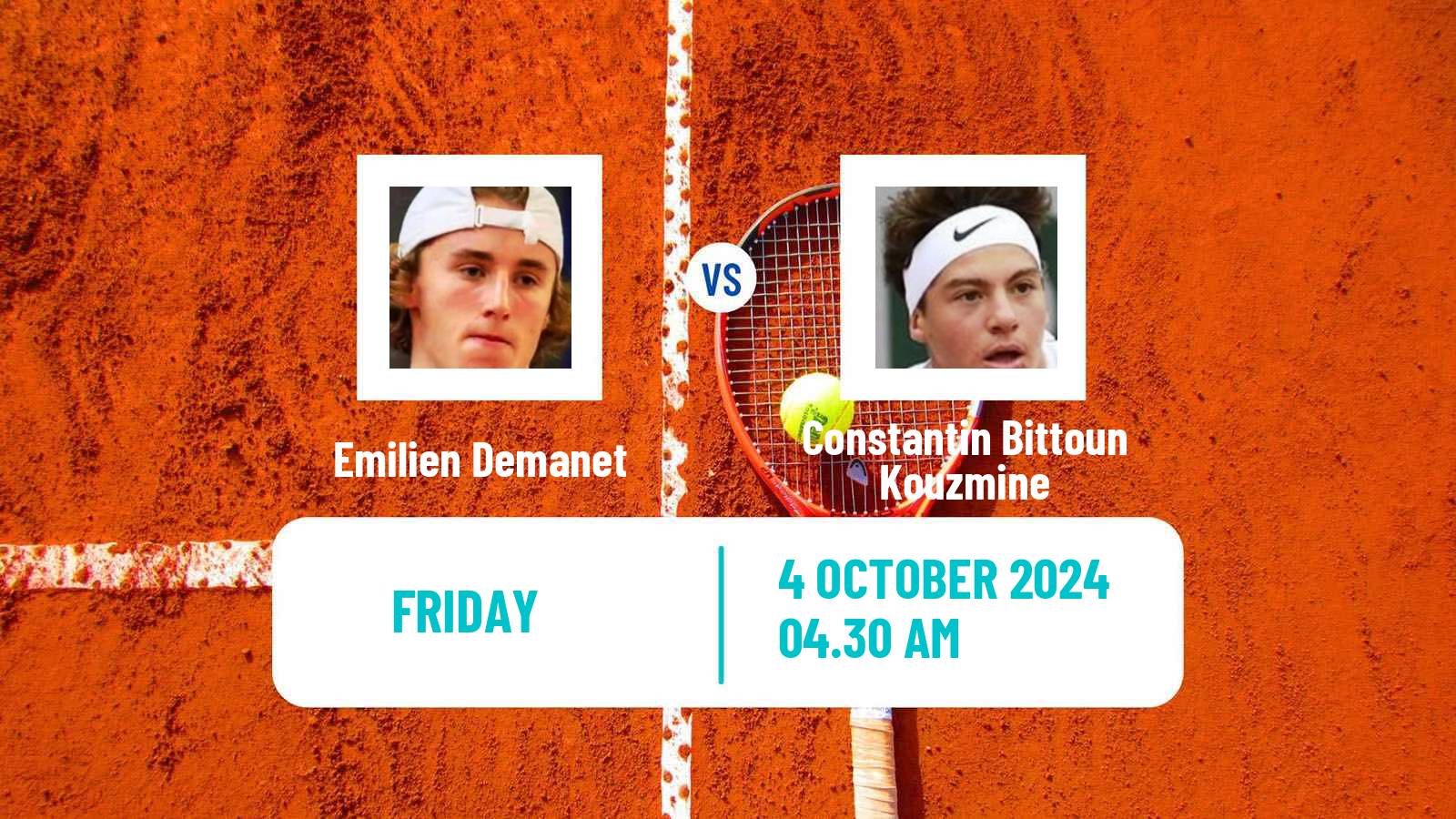 Tennis ITF M15 Monastir 40 Men Emilien Demanet - Constantin Bittoun Kouzmine