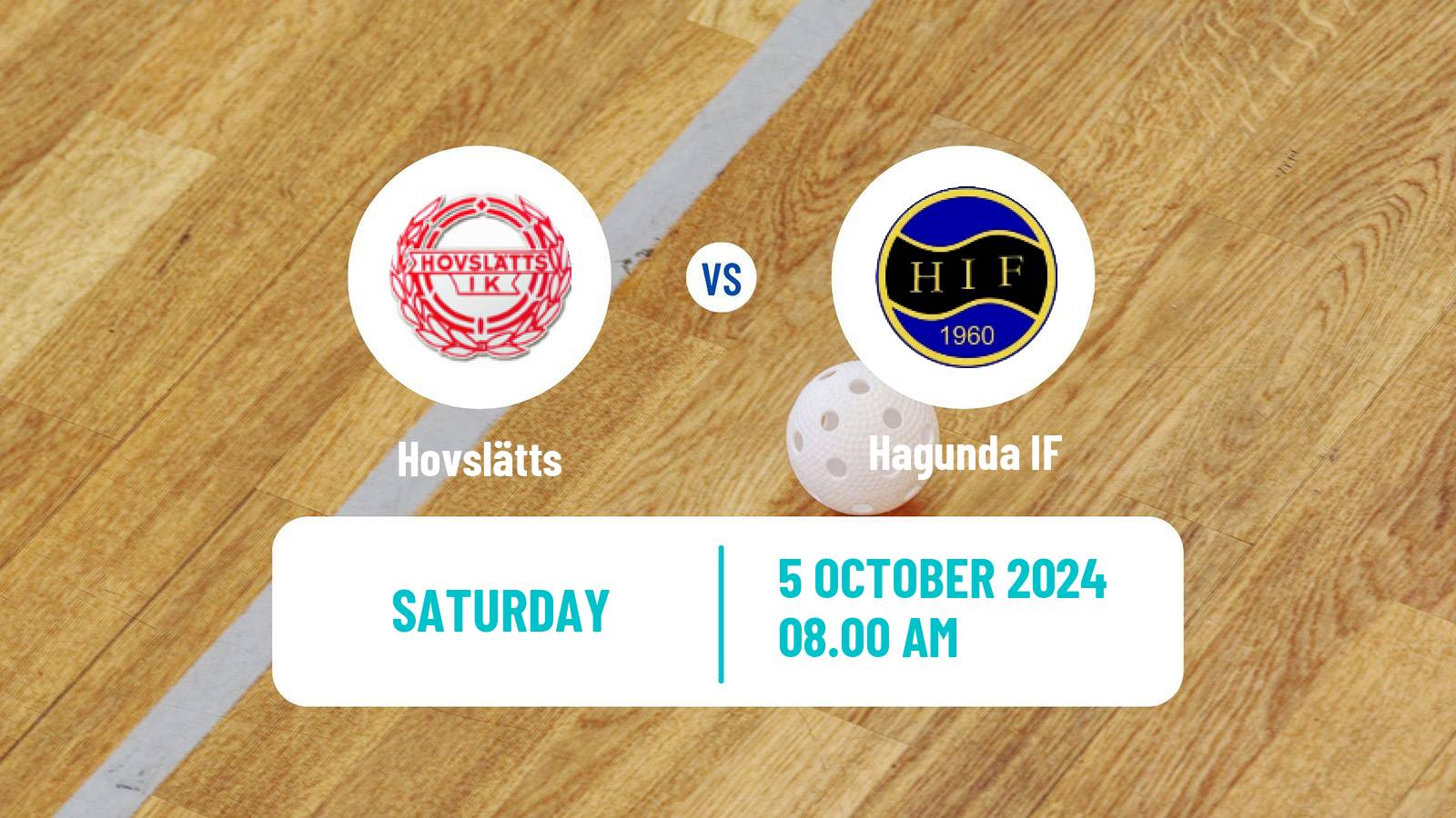 Floorball Swedish Allsvenskan Floorball Hovslätts - Hagunda