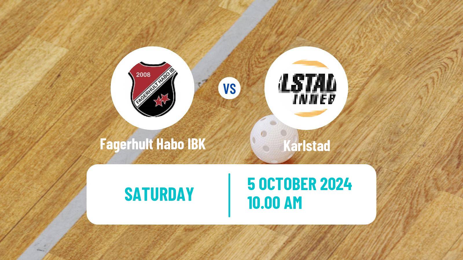 Floorball Swedish Allsvenskan Floorball Fagerhult Habo IBK - Karlstad