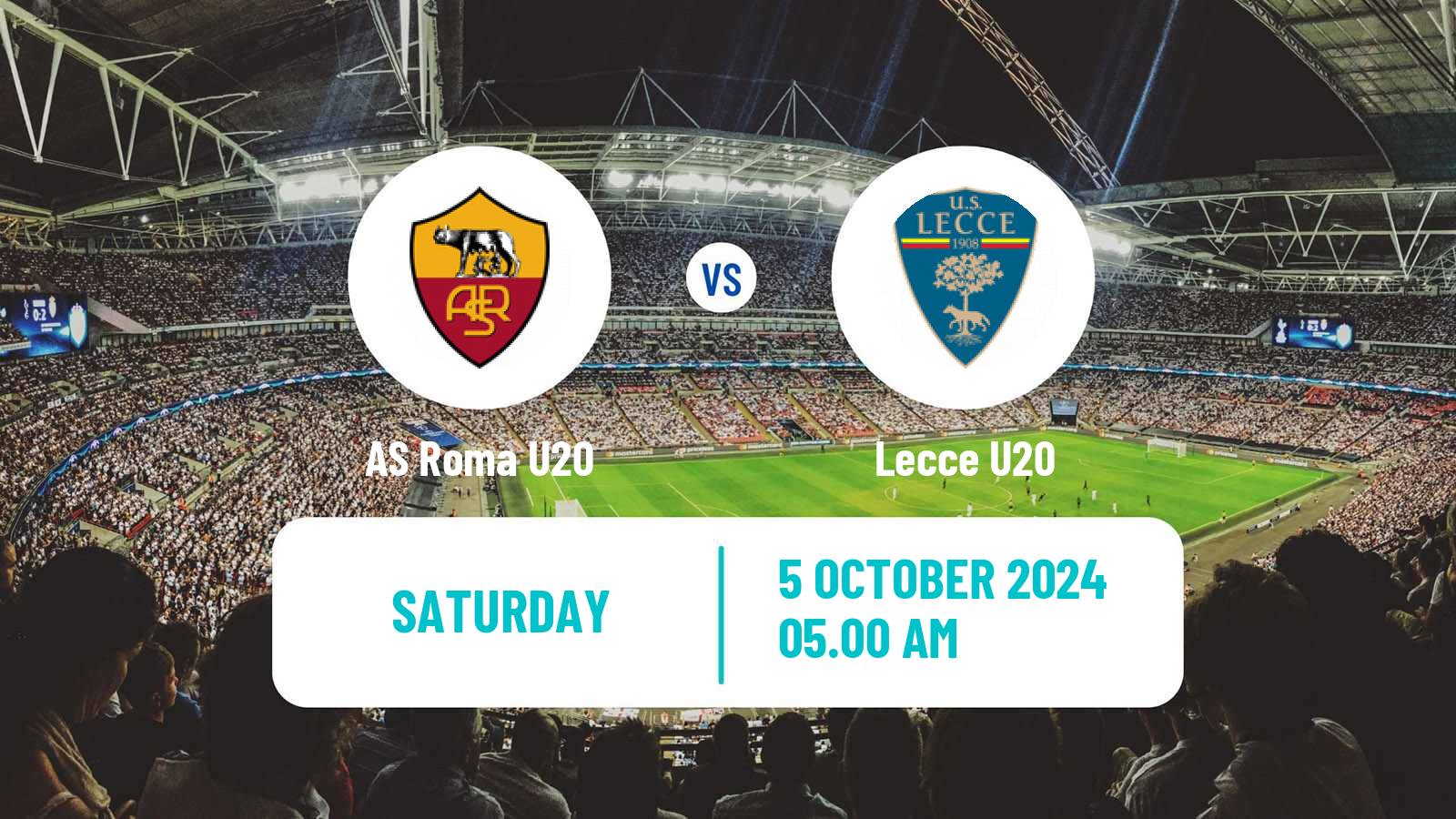 Soccer Italian Primavera 1 Roma U20 - Lecce U20