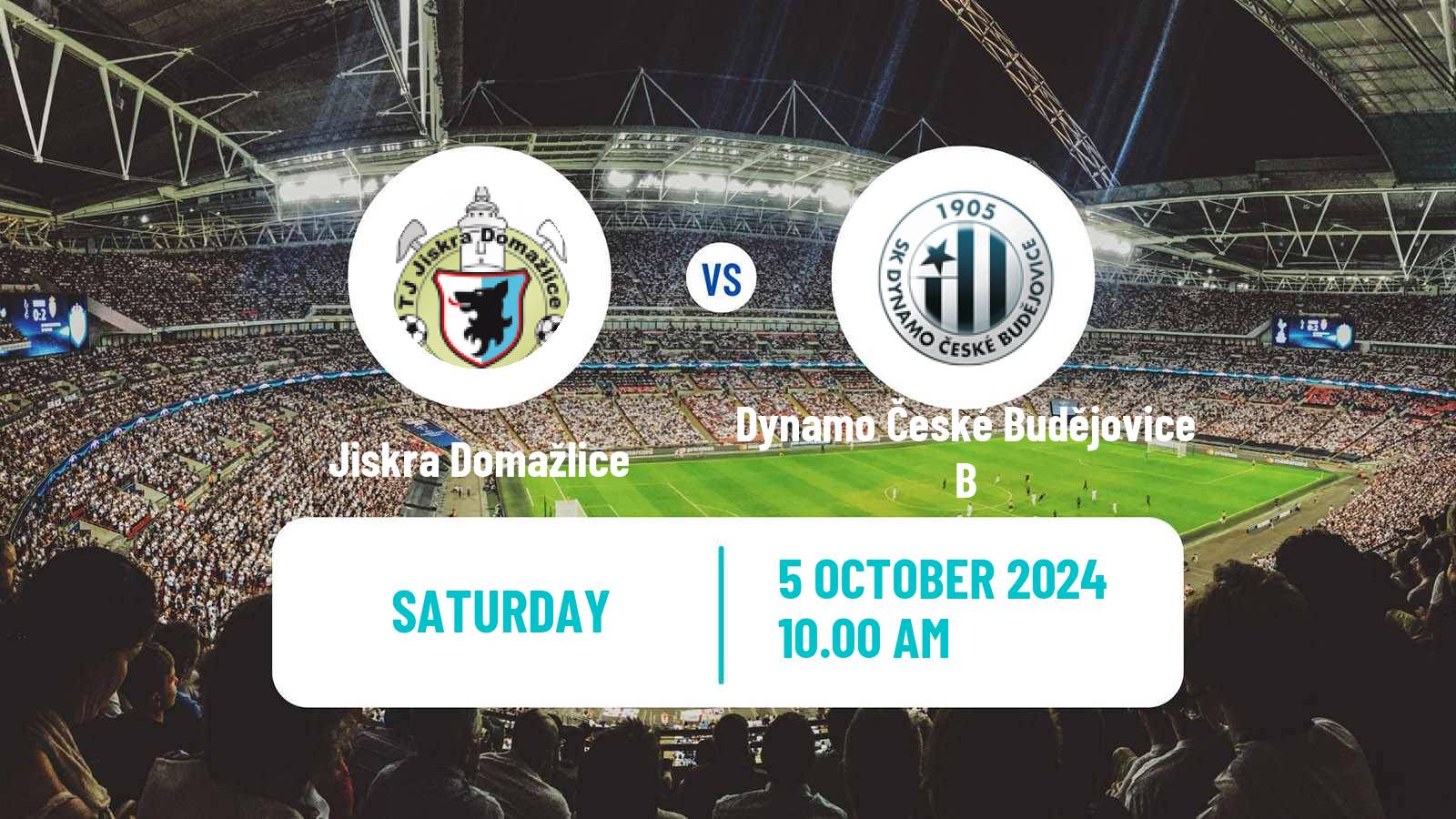 Soccer Czech CFL Group A Jiskra Domažlice - Dynamo České Budějovice B