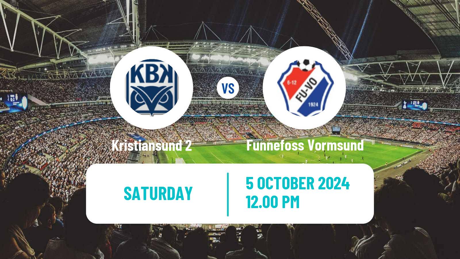 Soccer Norwegian Division 3 - Group 5 Kristiansund 2 - Funnefoss Vormsund