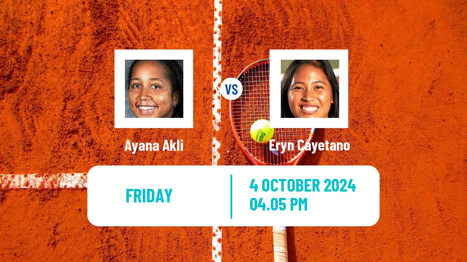 Tennis ITF W35 Redding Ca Women Ayana Akli - Eryn Cayetano