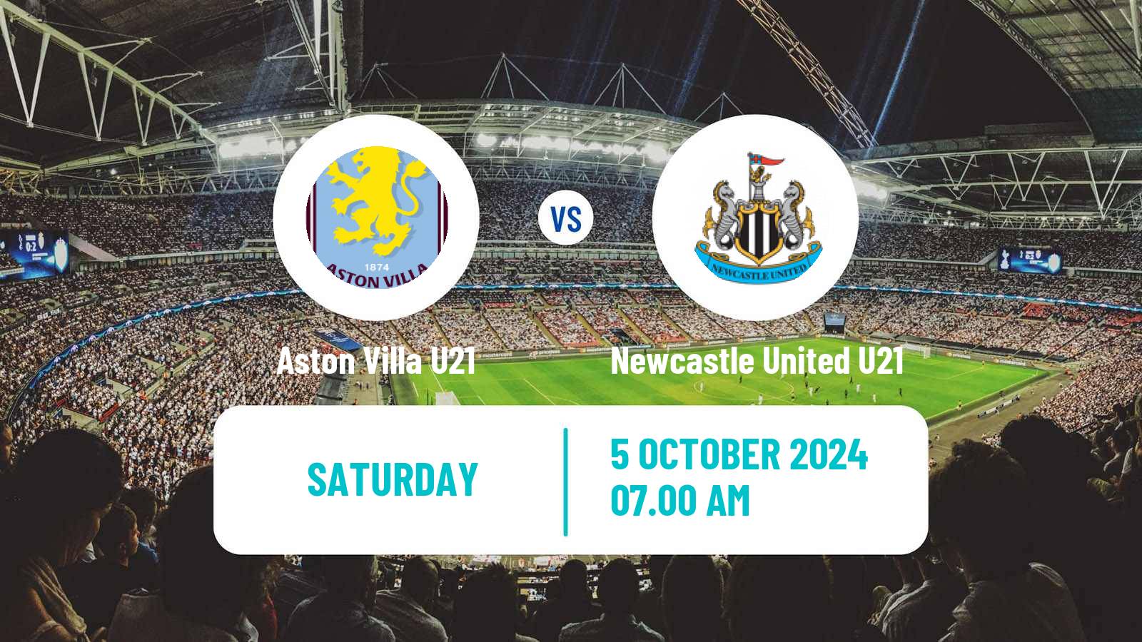 Soccer English Premier League 2 Aston Villa U21 - Newcastle United U21