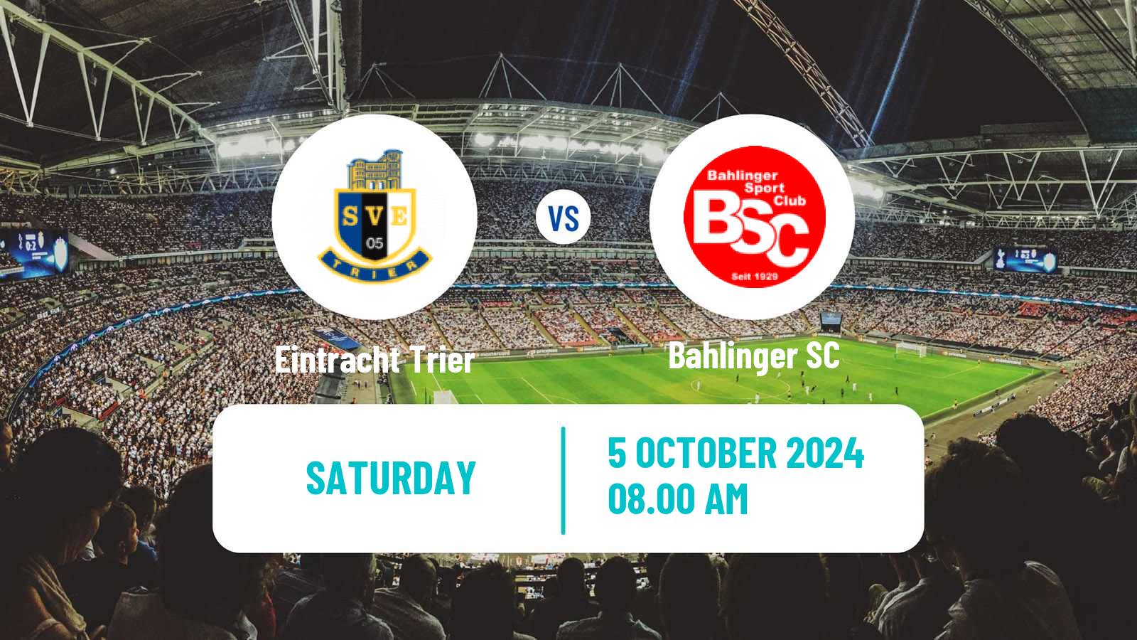 Soccer German Regionalliga Sudwest Eintracht Trier - Bahlinger