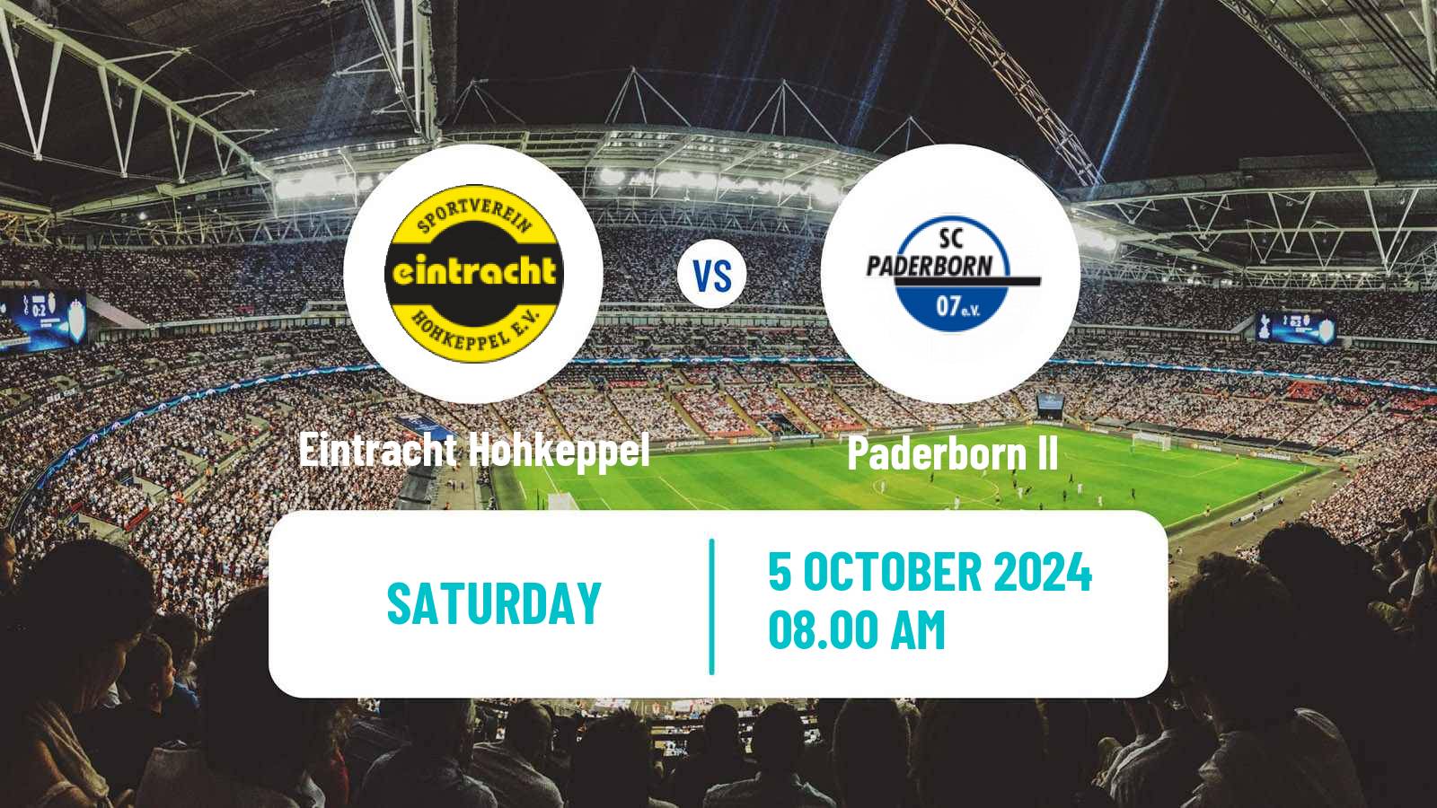 Soccer German Regionalliga West Eintracht Hohkeppel - Paderborn II