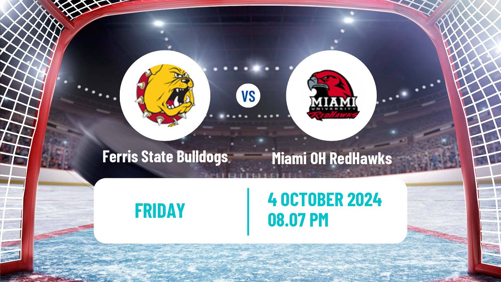 Hockey NCAA Hockey Ferris State Bulldogs - Miami OH RedHawks