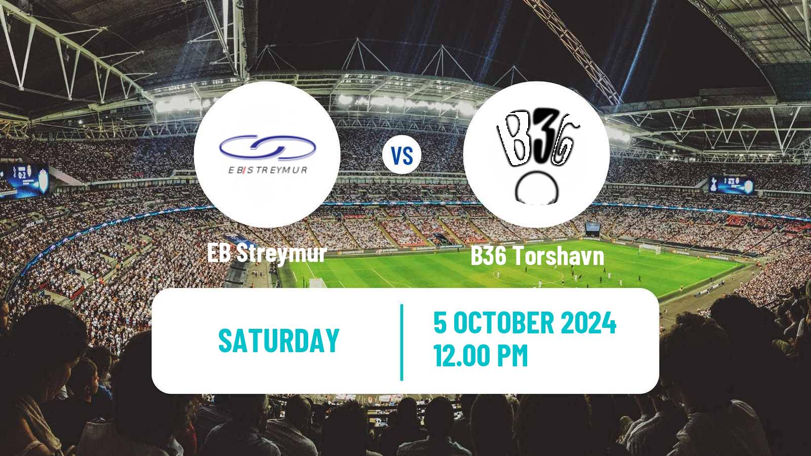 Soccer Faroe Islands Premier League EB Streymur - B36 Torshavn