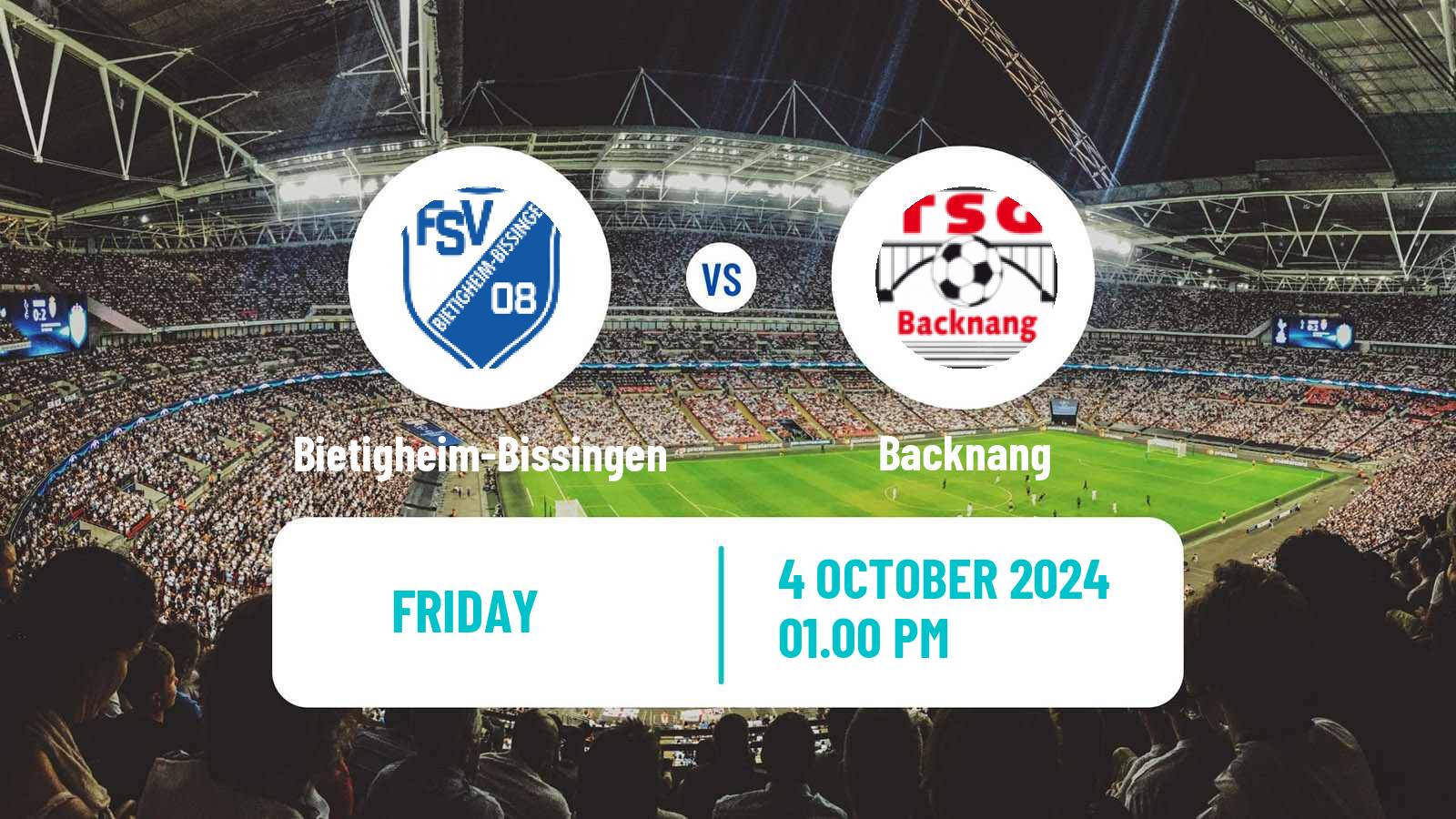 Soccer German Oberliga Baden-Württemberg Bietigheim-Bissingen - Backnang