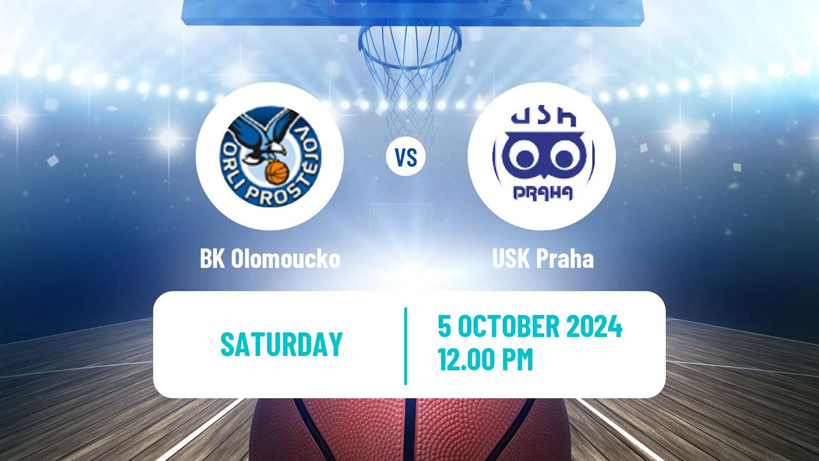 Basketball Czech NBL Olomoucko - USK Praha