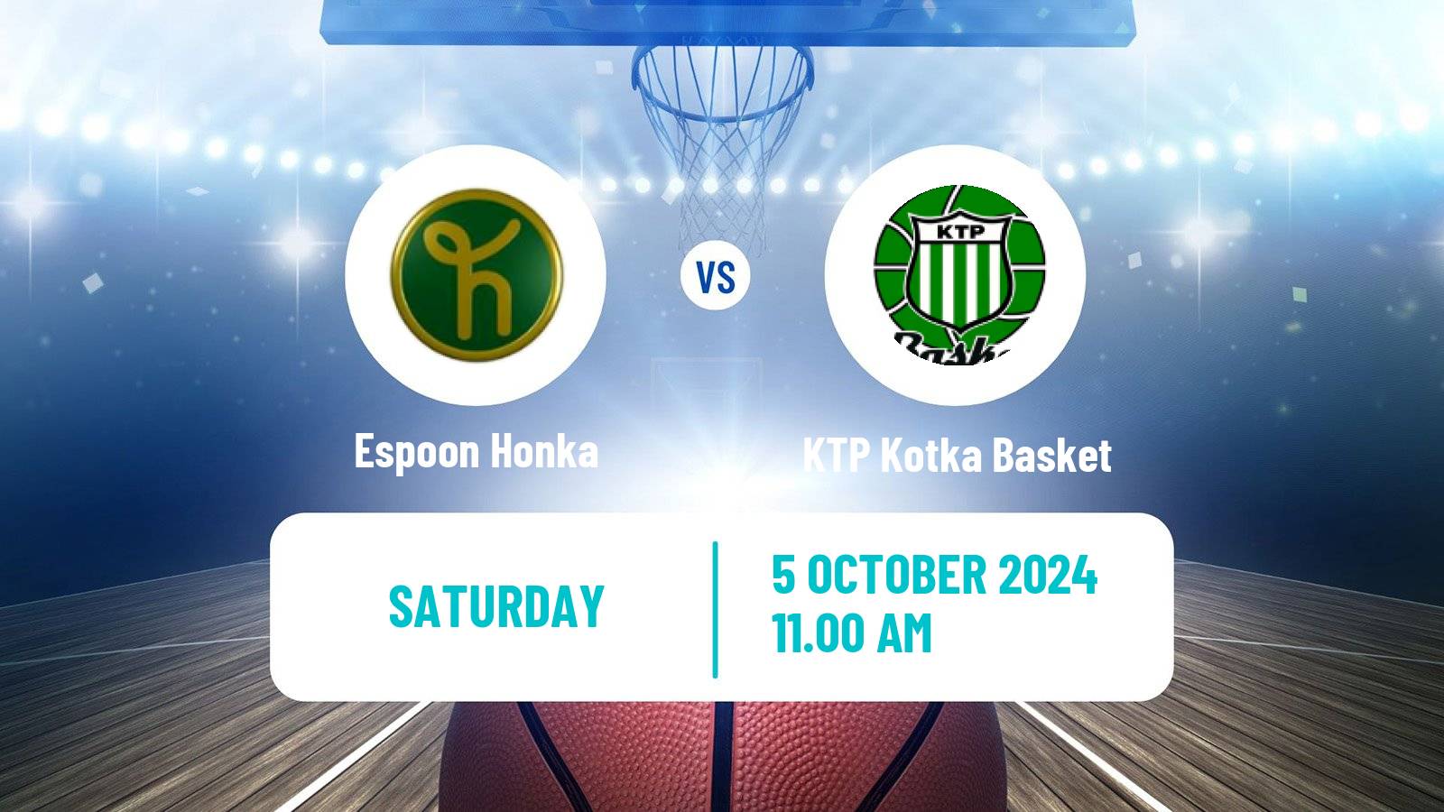 Basketball Finnish Korisliiga Espoon Honka - KTP Kotka Basket