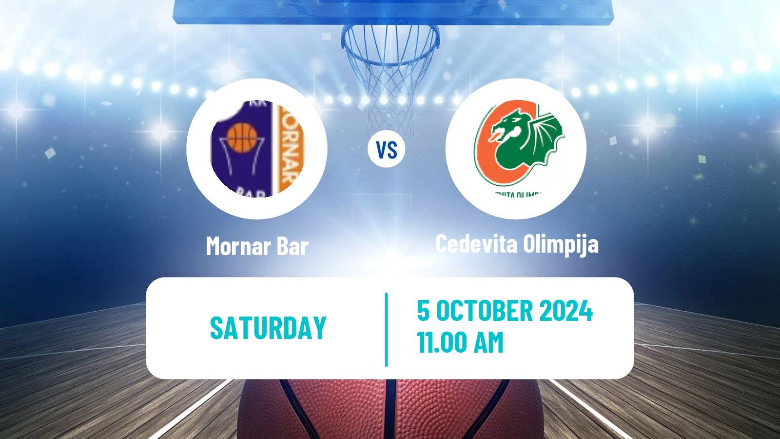 Basketball Adriatic League Mornar Bar - Cedevita Olimpija