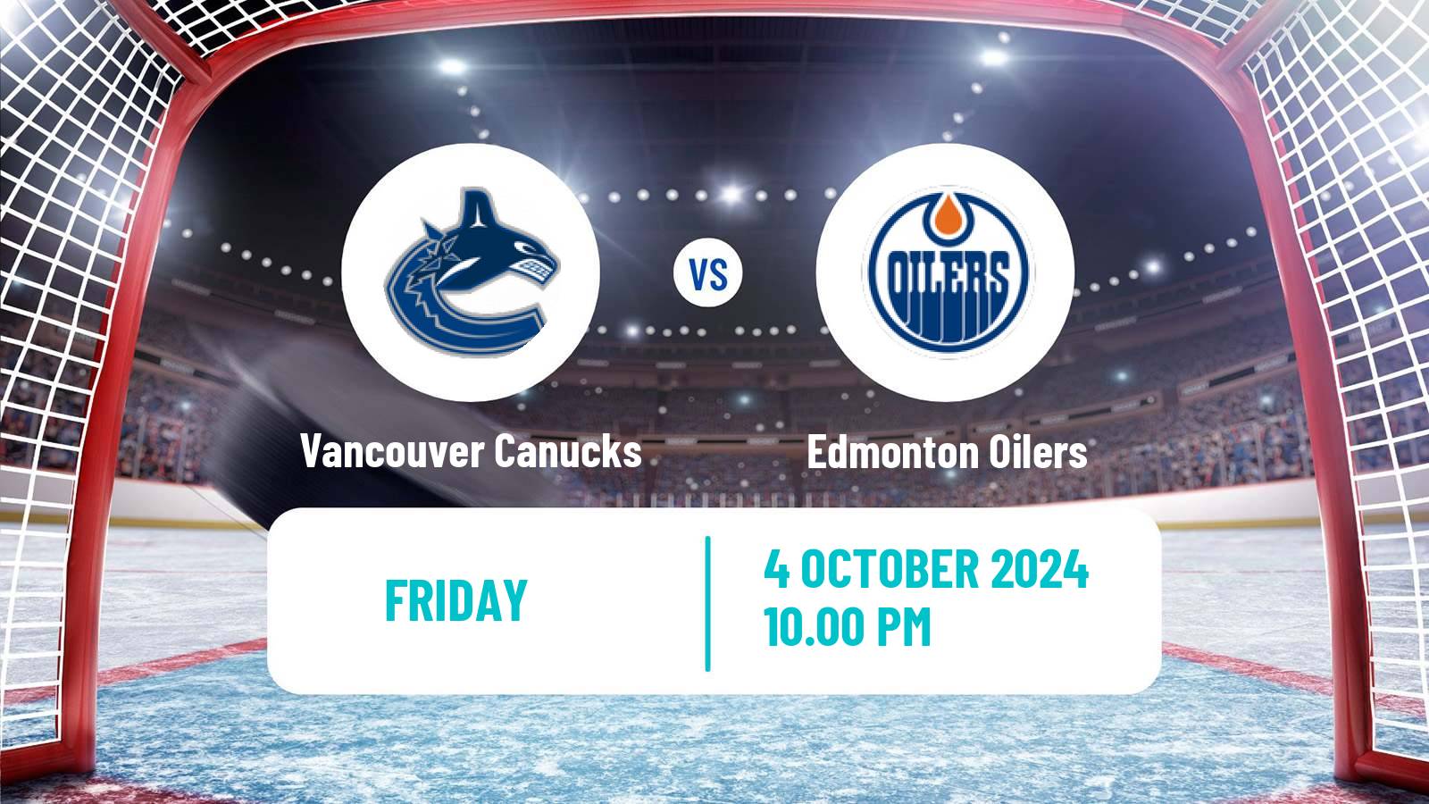 Hockey NHL Vancouver Canucks - Edmonton Oilers