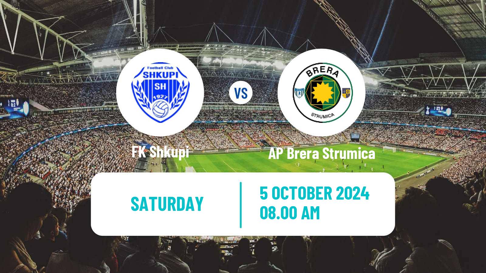 Soccer North Macedonian 1 MFL Shkupi - AP Brera Strumica