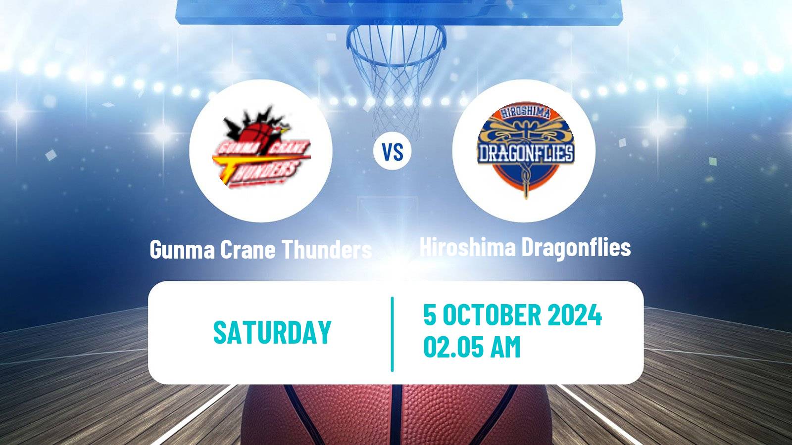 Basketball BJ League Gunma Crane Thunders - Hiroshima Dragonflies