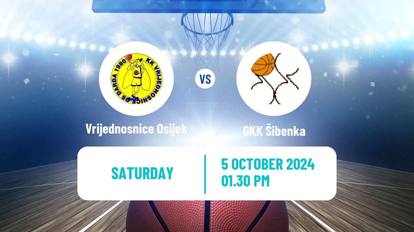 Basketball Croatian Premijer Liga Basketball Vrijednosnice Osijek - GKK Šibenka