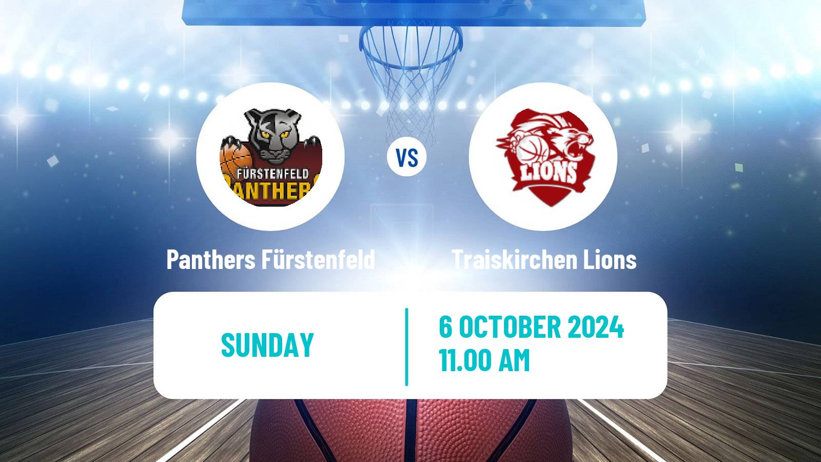 Basketball Austrian Superliga Basketball Panthers Fürstenfeld - Traiskirchen Lions