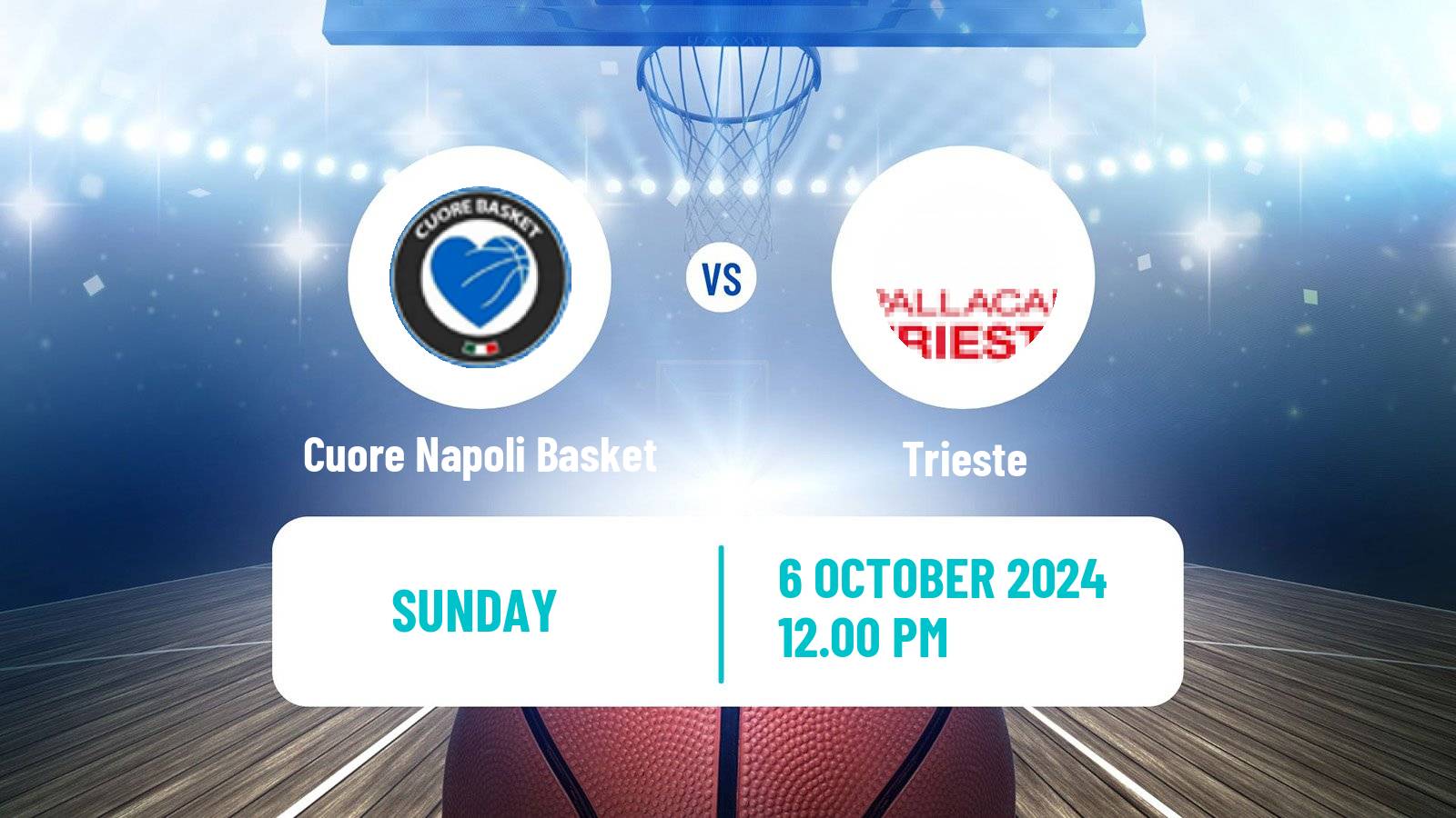 Basketball Italian Lega A Basketball Cuore Napoli Basket - Trieste