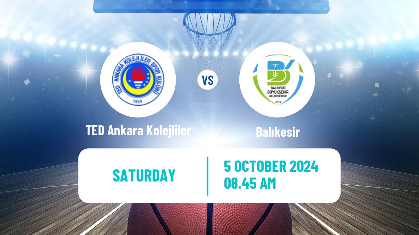 Basketball Turkish TBL TED Ankara Kolejliler - Balıkesir