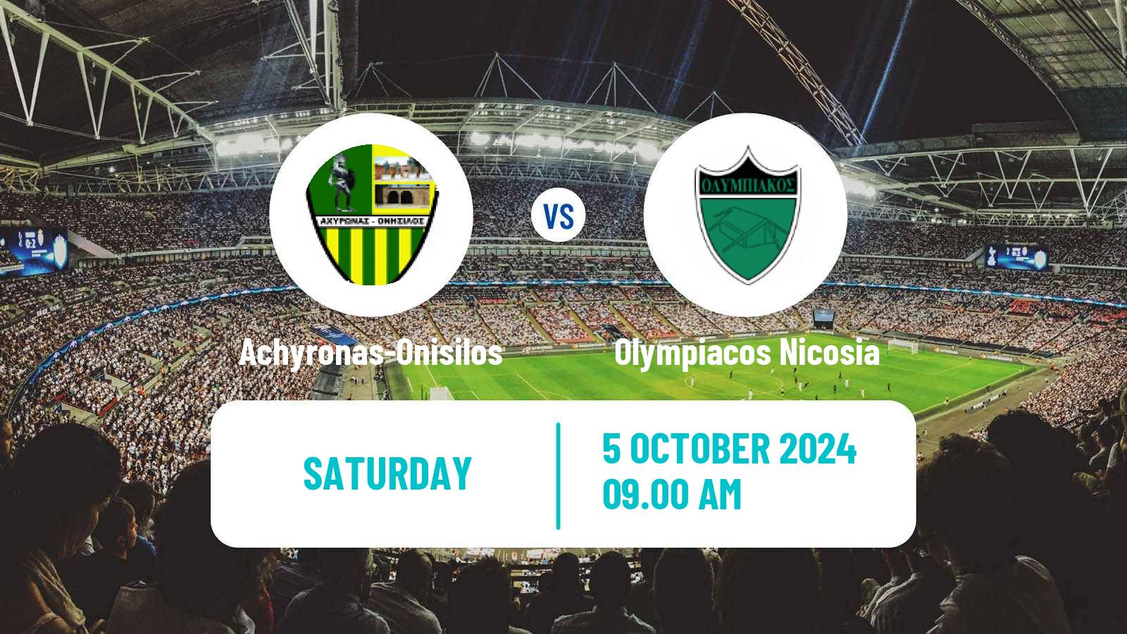 Soccer Cypriot Division 2 Achyronas-Onisilos - Olympiacos Nicosia