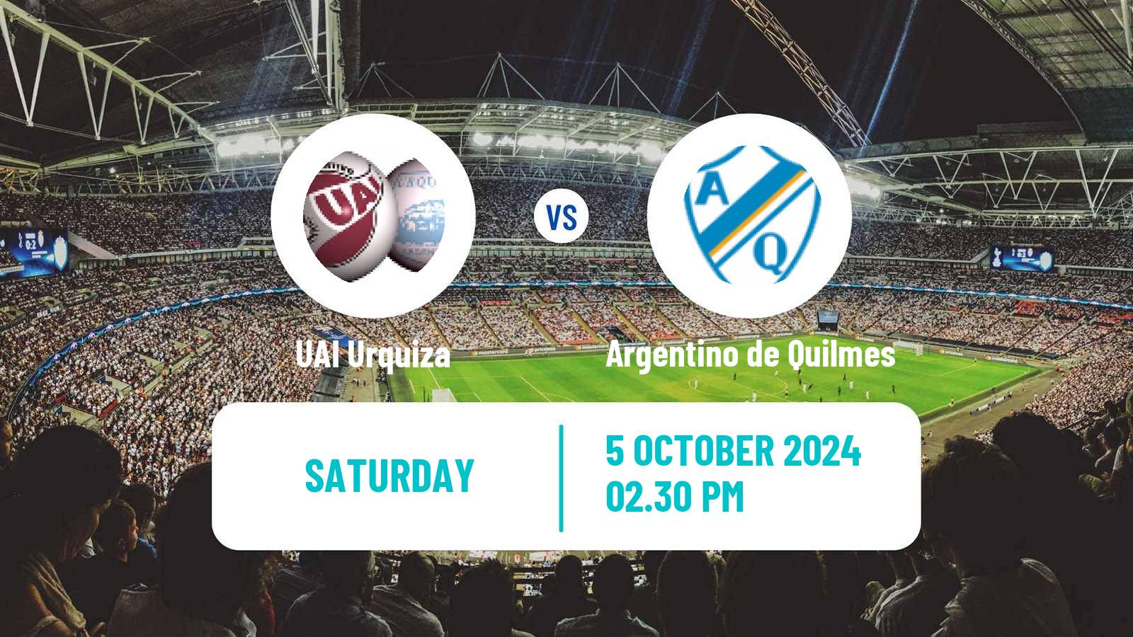 Soccer Argentinian Primera B UAI Urquiza - Argentino de Quilmes