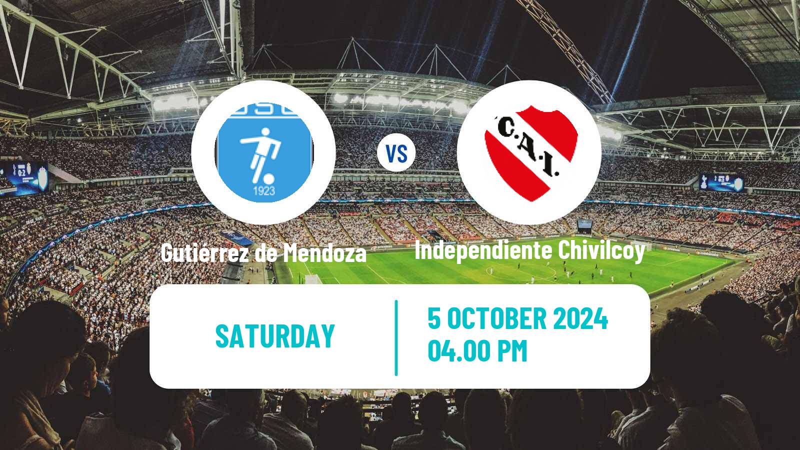 Soccer Argentinian Torneo Federal Gutiérrez de Mendoza - Independiente Chivilcoy