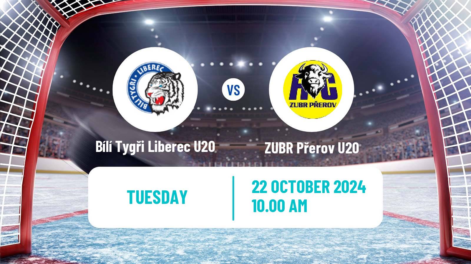 Hockey Czech ELJ Bílí Tygři Liberec U20 - ZUBR Přerov U20