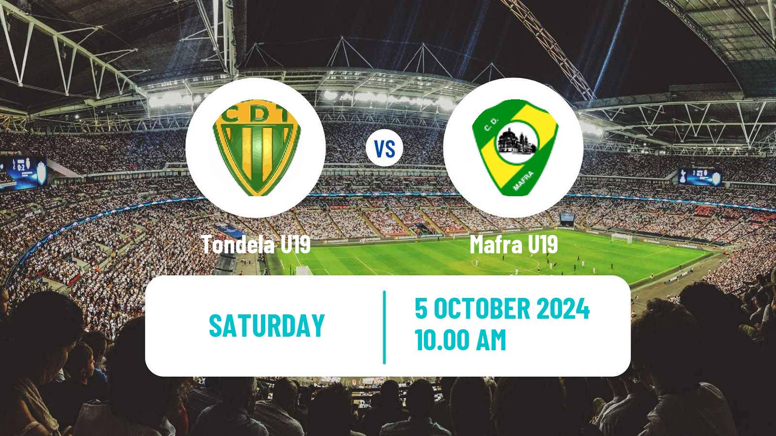 Soccer Portuguese Campeonato Nacional U19 Tondela U19 - Mafra U19