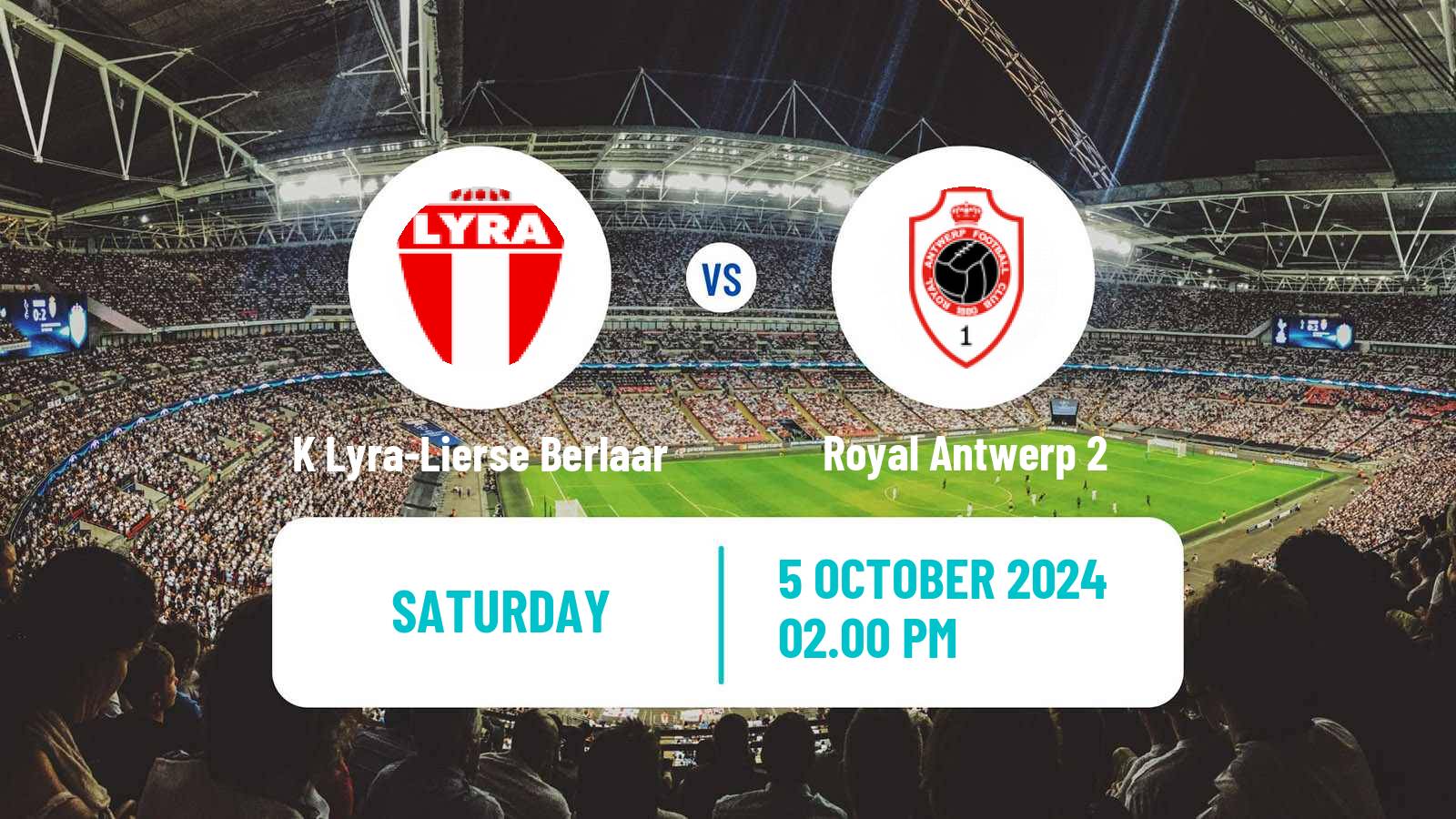 Soccer Belgian National Division 1 VV K Lyra-Lierse Berlaar - Royal Antwerp 2