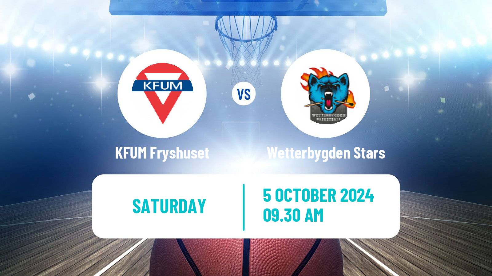 Basketball Swedish Superettan Basketball KFUM Fryshuset - Wetterbygden Stars