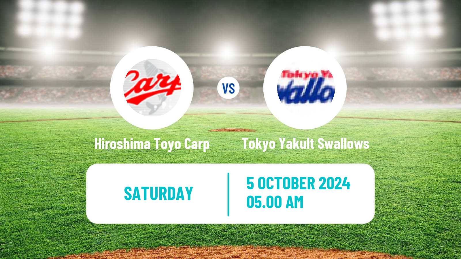 Baseball NPB Hiroshima Toyo Carp - Tokyo Yakult Swallows