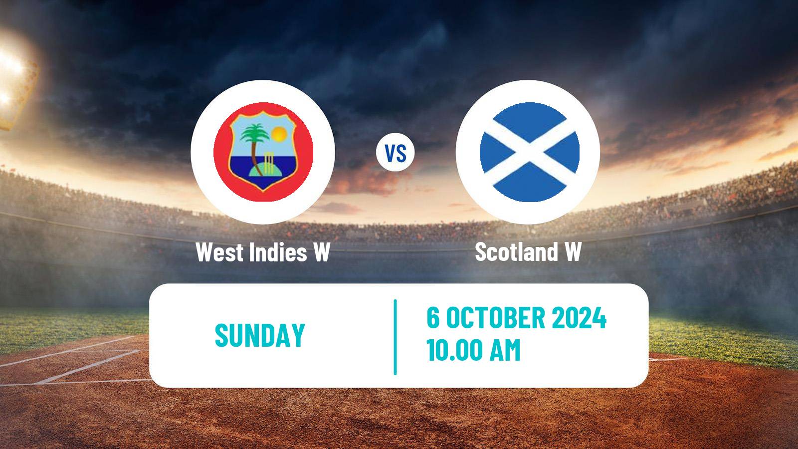 Cricket ICC World Twenty20 Women West Indies W - Scotland W